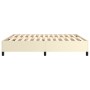 Cream synthetic leather bed frame 160x200 cm by vidaXL, Beds and slatted bases - Ref: Foro24-3121055, Price: 151,24 €, Discou...