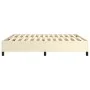 Cream synthetic leather bed frame 160x200 cm by vidaXL, Beds and slatted bases - Ref: Foro24-3121055, Price: 145,47 €, Discou...