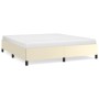 Estructura de cama de cuero sintético color crema 160x200 cm de vidaXL, Camas y somieres - Ref: Foro24-347259, Precio: 151,36...