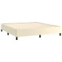Cream synthetic leather bed frame 160x200 cm by vidaXL, Beds and slatted bases - Ref: Foro24-347259, Price: 145,47 €, Discoun...