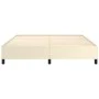 Cream synthetic leather bed frame 160x200 cm by vidaXL, Beds and slatted bases - Ref: Foro24-347259, Price: 145,47 €, Discoun...