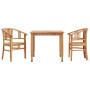 3-teiliges Essgruppenset für den Garten aus massivem Teakholz von vidaXL, Gartensets - Ref: Foro24-3155753, Preis: 400,69 €, ...
