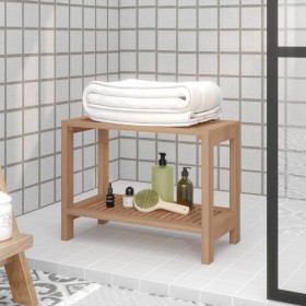 Mesa auxiliar de baño madera maciza de teca 60x30x45 cm