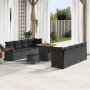 Conjunto de sofá de jardín con cojín Manual 11 pcs Negro en Sofás de exterior | Comprar online en Foro24