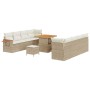 Conjunto de sofá de jardín 11 pcs beige y crema 80 x 80 x 71 cm
