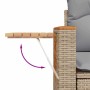 Conjunto de sofá de jardín con cojín 11 pcs beige y gris claro