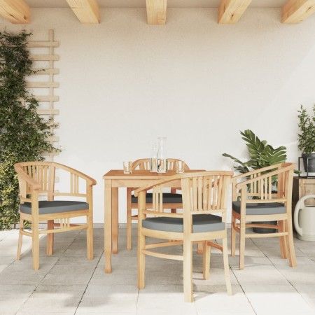 5-teiliges Essgruppenset für den Garten aus massivem Teakholz von vidaXL, Gartensets - Ref: Foro24-3155758, Preis: 814,46 €, ...