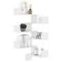 Wall corner shelf 2 pcs glossy white wood 40x40x50 cm by vidaXL, Shelves and shelves - Ref: Foro24-807236, Price: 30,48 €, Di...
