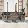 Conjunto de sofá de jardín Manual 10 pcs Gris 90 x 55 x 71 cm