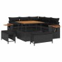 Conjunto de sofá de jardín 8 pcs Negro 100 x 100 x 71 cm