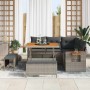Conjunto de sofá de jardín Manual 8 pcs Gris 100 x 100 x 71 cm
