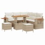 Conjunto de sofá de jardín 8 pcs beige y crema 90 x 55 x 71 cm