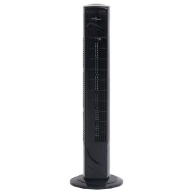 Ventilador de torre con mando y temporizador Φ24x80 cm negro