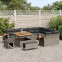 Conjunto de sofá de jardín 12 pcs Gris 100 x 100 x 71 cm