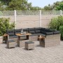 Conjunto de sofá de jardín 12 pcs Gris 90 x 55 x 71 cm