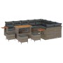 Conjunto de sofá de jardín 13 pcs Gris 110 x 55 x 71 cm