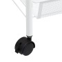 Carrito de cocina 3 niveles hierro blanco 46x26x64 cm