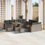 Conjunto de sofá de jardín 13 pcs Gris 80 x 80 x 71 cm