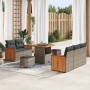 Conjunto de sofá de jardín con cojín 8 pcs Gris 80 x 80 x 71 cm