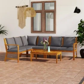 5-piece garden furniture set with solid acacia wood cushions by vidaXL, Garden sets - Ref: Foro24-3057780, Price: 622,98 €, D...