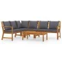 5-piece garden furniture set with solid acacia wood cushions by vidaXL, Garden sets - Ref: Foro24-3057780, Price: 624,71 €, D...