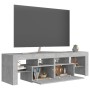 TV stand with LED lights in concrete gray, 140x36.5x40 cm by vidaXL, TV Furniture - Ref: Foro24-804368, Price: 85,74 €, Disco...