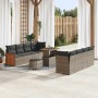 Conjunto de sofá de jardín Manual 11 pcs Gris 90 x 55 x 71 cm