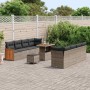 Conjunto de sofá de jardín Manual 11 pcs Gris 90 x 55 x 71 cm
