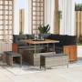 Conjunto de sofá de jardín 8 pcs Gris 100 x 100 x 71 cm