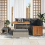 Conjunto de sofá de jardín 8 pcs Gris 100 x 100 x 71 cm