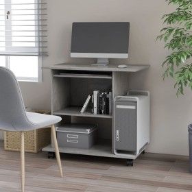 Mesa de ordenador madera contrachapada gris hormigón 80x50x75cm de vidaXL, Escritorios - Ref: Foro24-802898, Precio: 70,70 €,...