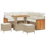 Conjunto de sofá de jardín 8 pcs beige y crema 90 x 55 x 71 cm