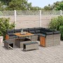 Conjunto de sofá de jardín 12 pcs Gris 100 x 100 x 71 cm en Sofás de exterior | Comprar online en Foro24