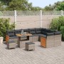 Conjunto de sofá de jardín 12 pcs Gris 90 x 55 x 71 cm