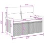 Conjunto de sofá de jardín 13 pcs Negro 110 x 55 x 71 cm