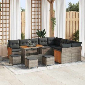 Conjunto de sofá de jardín 13 pcs Gris 110 x 55 x 71 cm Conjunto de sofá de jardín 13 pcs Gris 110 x 55 x 71 cm