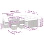 Conjunto de sofá de jardín 13 pcs Gris 110 x 55 x 71 cm