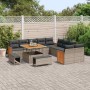 Conjunto de sofá de jardín 13 pcs Gris 100 x 100 x 71 cm