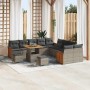 Conjunto de sofá de jardín 13 pcs Gris 80 x 80 x 71 cm