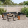 Conjunto de sofá de jardín 14 pcs Gris 110 x 55 x 71 cm