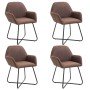 Sillas de comedor 4 unidades tela marrón en Sillas de comedor | Comprar online en Foro24