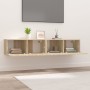 TV-Möbel, 2 Stück, Holzwerkstoff, Sonoma-Eiche, 80 x 30 x 30 cm von vidaXL, TV-Möbel - Ref: Foro24-804538, Preis: 76,74 €, Ra...