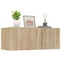 TV-Möbel, 2 Stück, Holzwerkstoff, Sonoma-Eiche, 80 x 30 x 30 cm von vidaXL, TV-Möbel - Ref: Foro24-804538, Preis: 76,74 €, Ra...