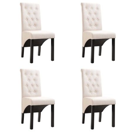 Sillas de comedor 4 unidades tela color crema de vidaXL, Sillas de comedor - Ref: Foro24-276967, Precio: 408,73 €, Descuento: %