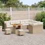 Conjunto de sofá de jardín 12 pcs beige y crema 80 x 80 x 71 cm