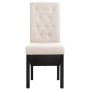 Esszimmerstühle, 4 Einheiten, cremefarbener Stoff von vidaXL, Essstühle - Ref: Foro24-276967, Preis: 383,49 €, Rabatt: %