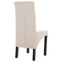 Esszimmerstühle, 4 Einheiten, cremefarbener Stoff von vidaXL, Essstühle - Ref: Foro24-276967, Preis: 383,49 €, Rabatt: %