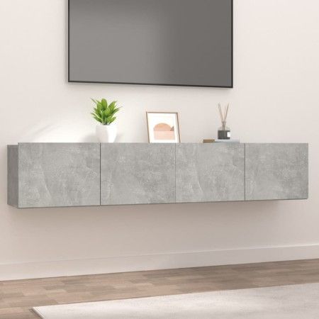 TV-Möbel, 2 Stück, Holzwerkstoff, grauer Beton, 80 x 30 x 30 cm von vidaXL, TV-Möbel - Ref: Foro24-804539, Preis: 79,70 €, Ra...