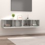 TV-Möbel, 2 Stück, Holzwerkstoff, grauer Beton, 80 x 30 x 30 cm von vidaXL, TV-Möbel - Ref: Foro24-804539, Preis: 79,70 €, Ra...