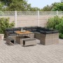 Conjunto de sofá de jardín 13 pcs Gris 100 x 100 x 71 cm